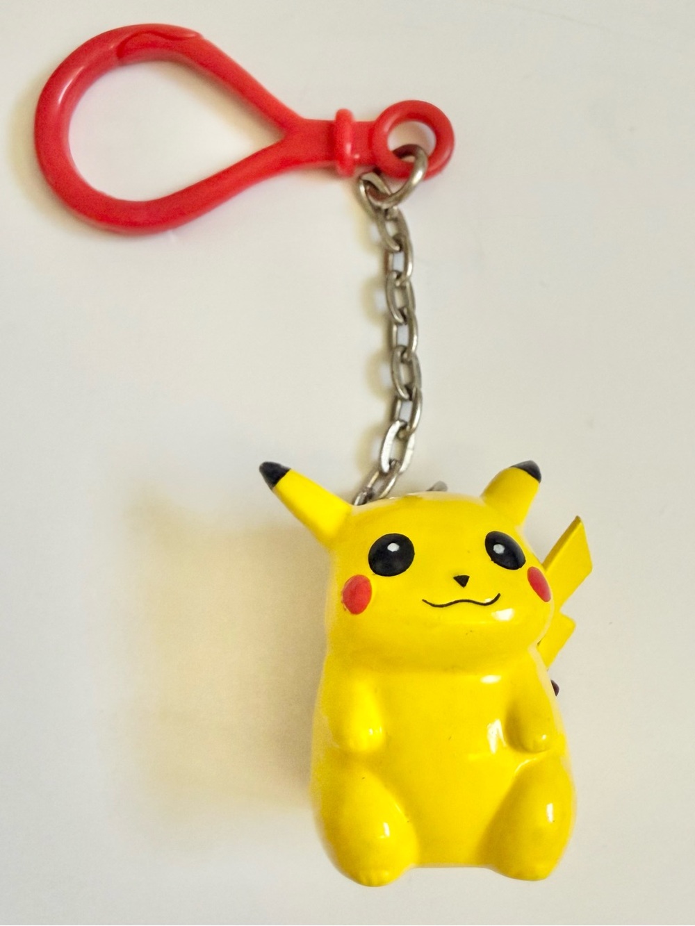 Pikachu Yellow Kids Keychain with Red Clip